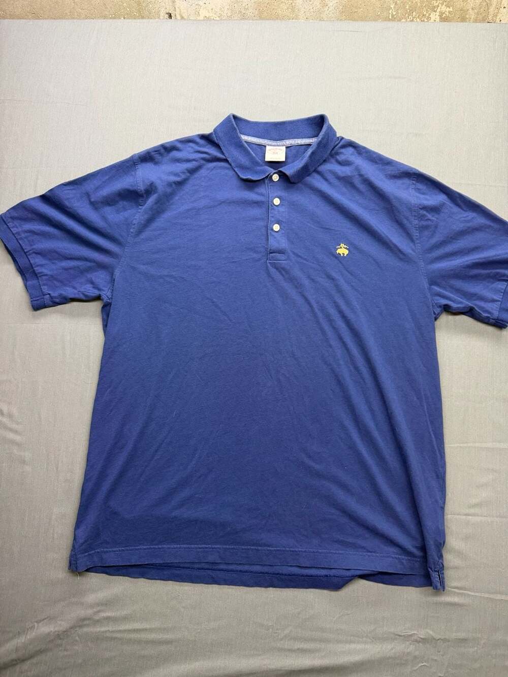 Brooks Brothers 346 Polo Shirt Size XL Blue Cotton Short Sleeve Logo